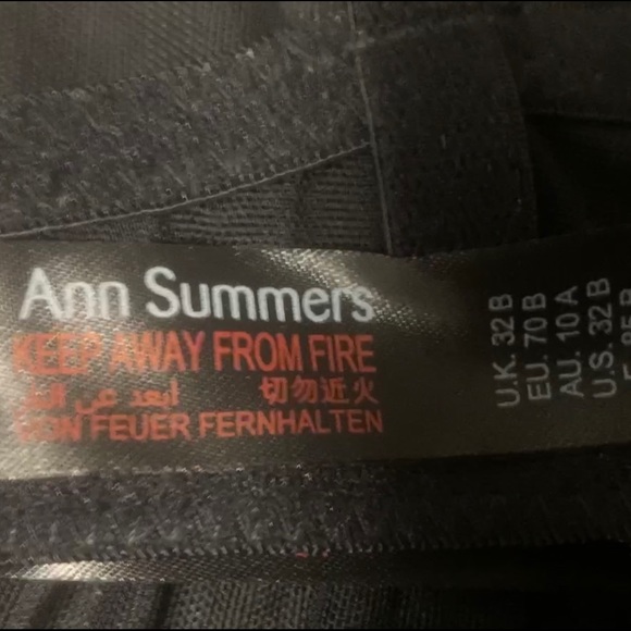 Ann Summer Bra & Panty Set, Black/Red - Picture 11 of 15